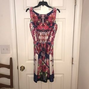 Floral white and pink dress